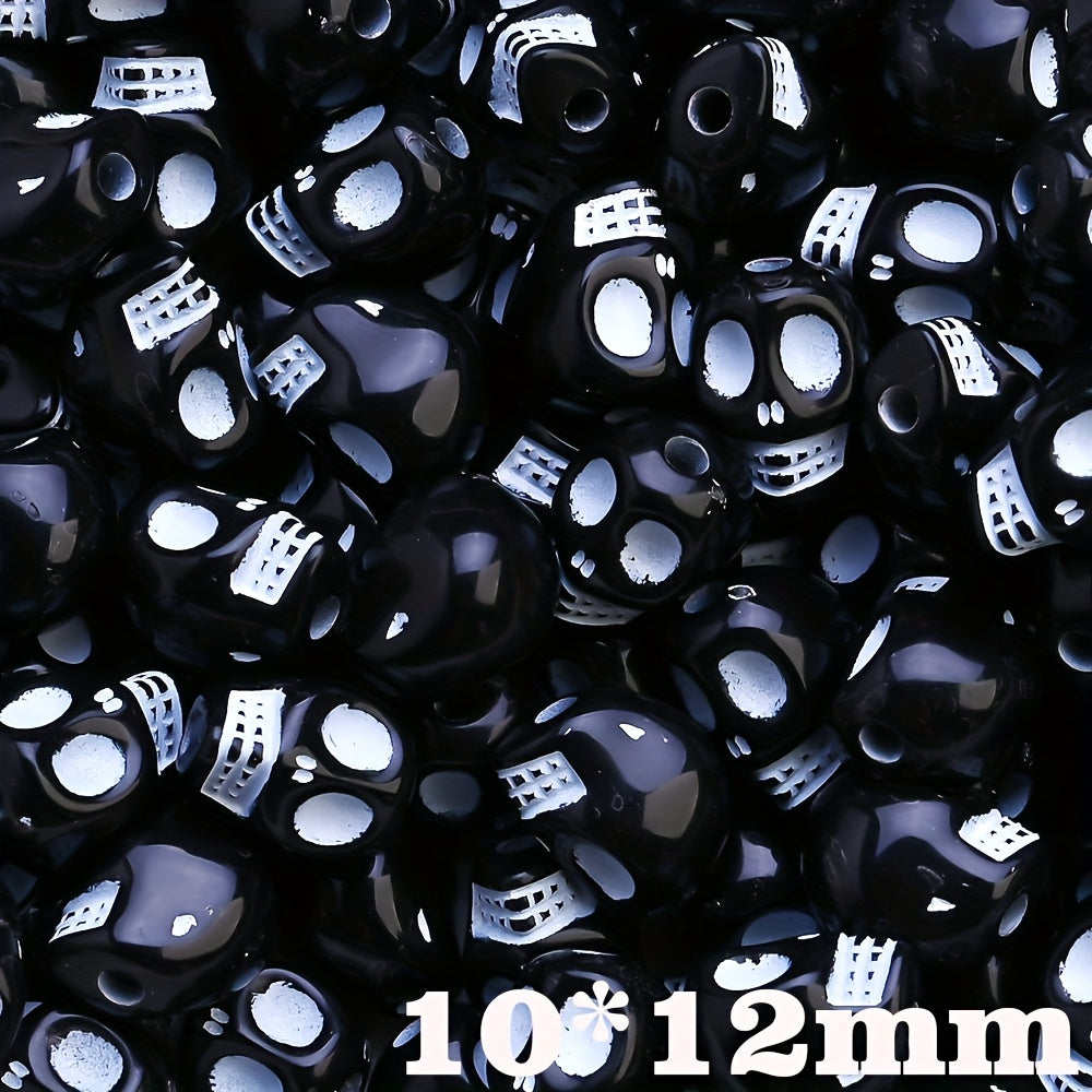 Colorful Acrylic Skull Beads