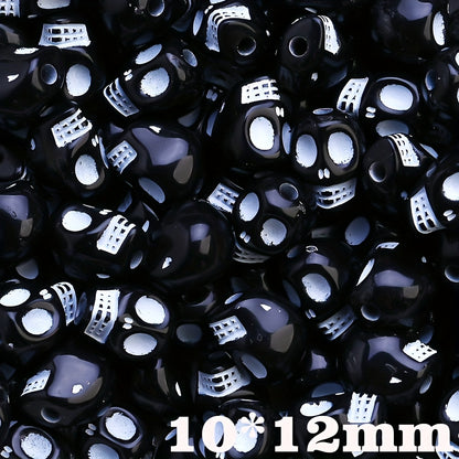 Colorful Acrylic Skull Beads