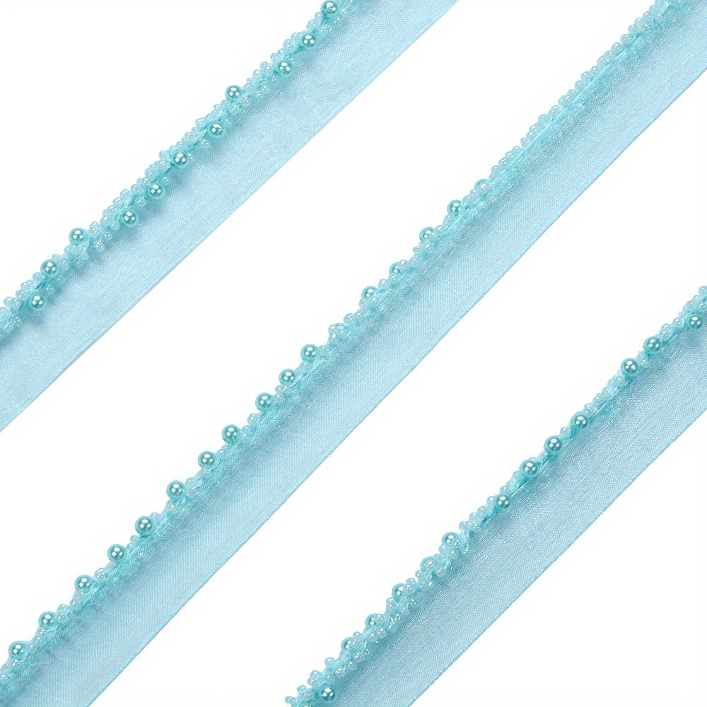 85cm 2cm Shiny Tiny Beads Lace Trim Ribbon