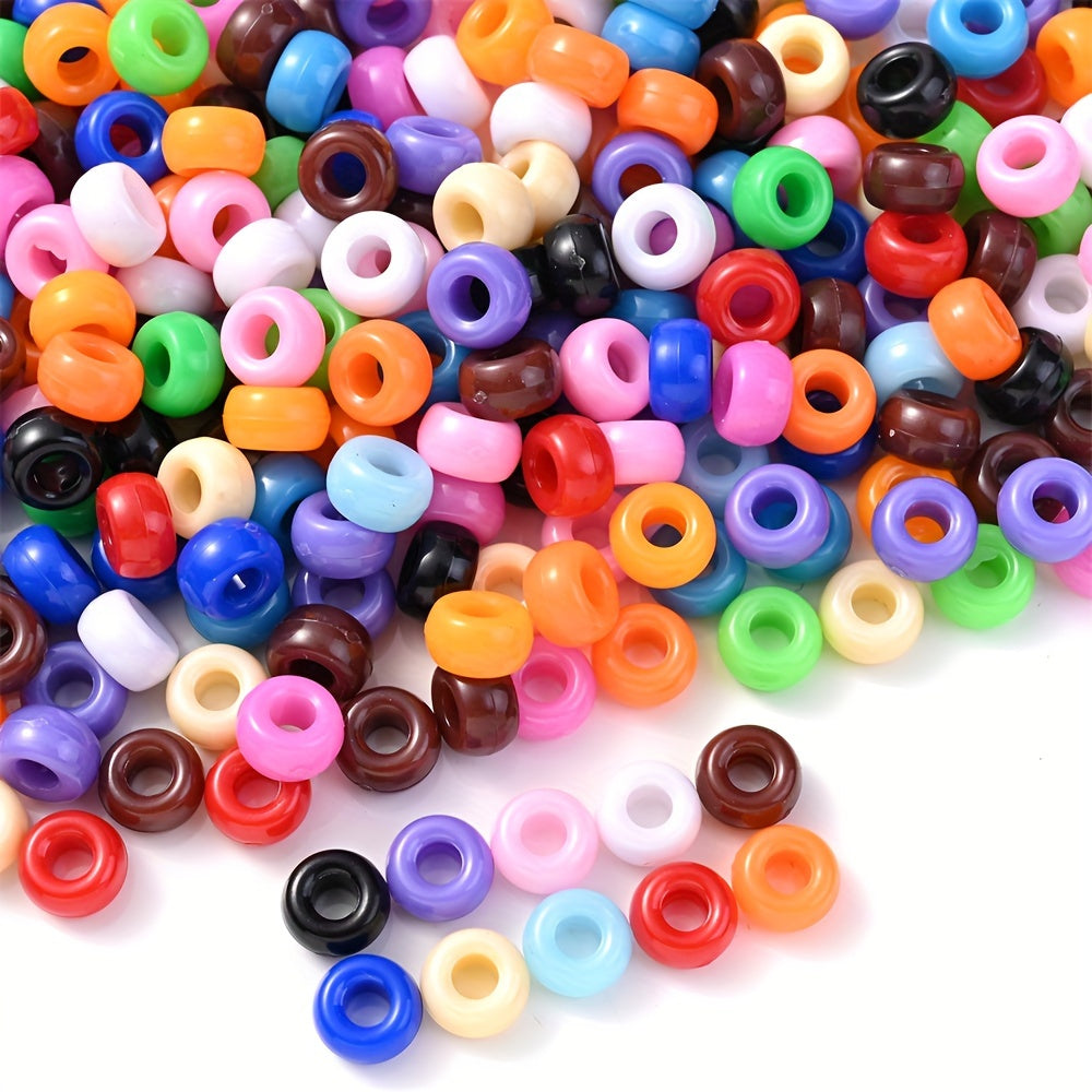 100pcs 7mm Solid Color Acrylic Beads
