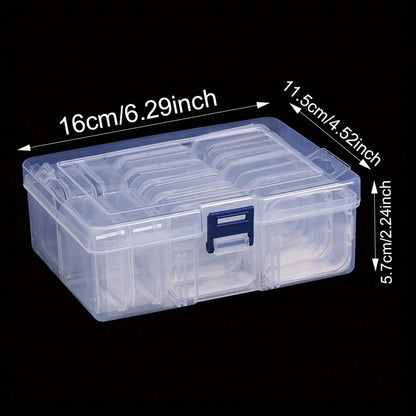 Transparent Plastic Beads Storage Box Set