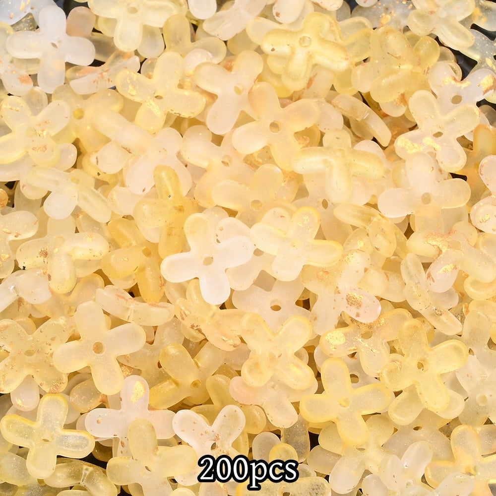 200pcs 10mm Golden Flower Cap Spacer Beads