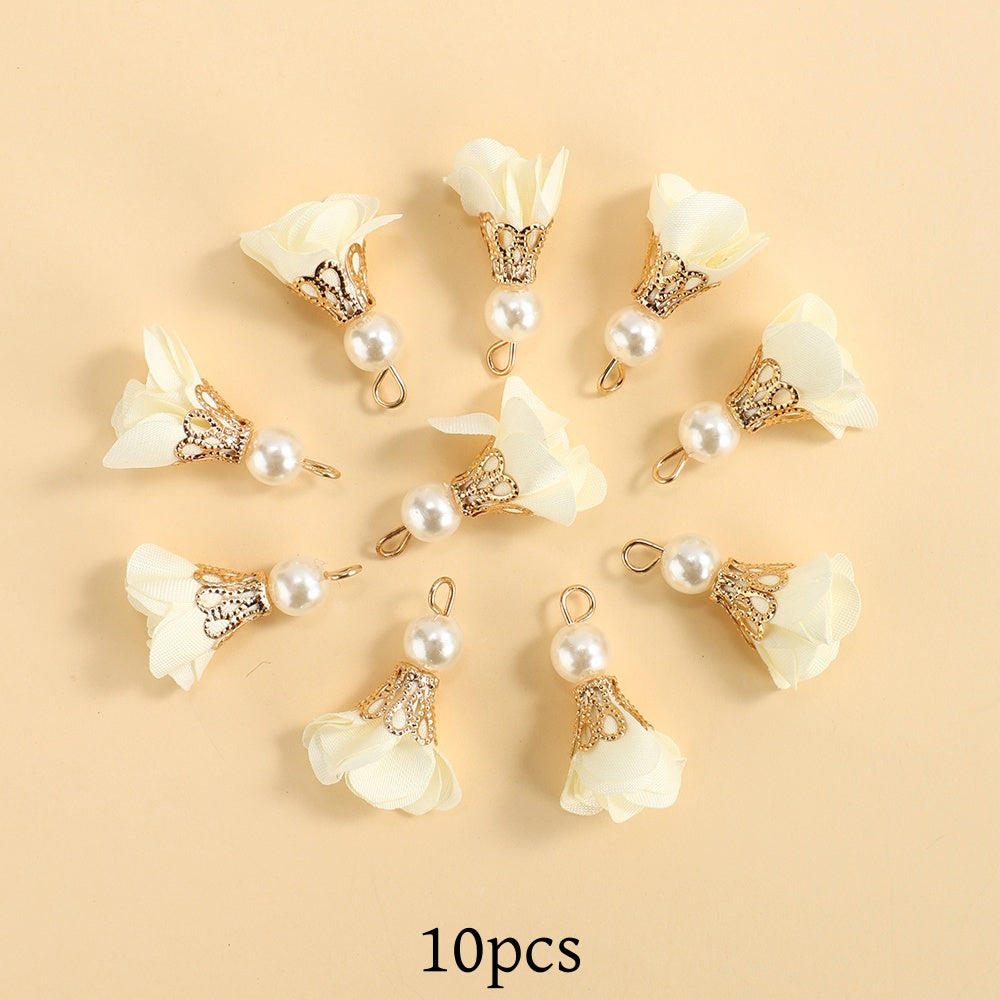 10pcs Colorful Petal Tassel Charm Pendants