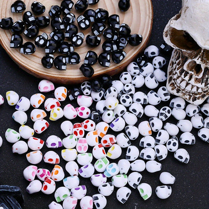 Halloween Acrylic Skull Beads
