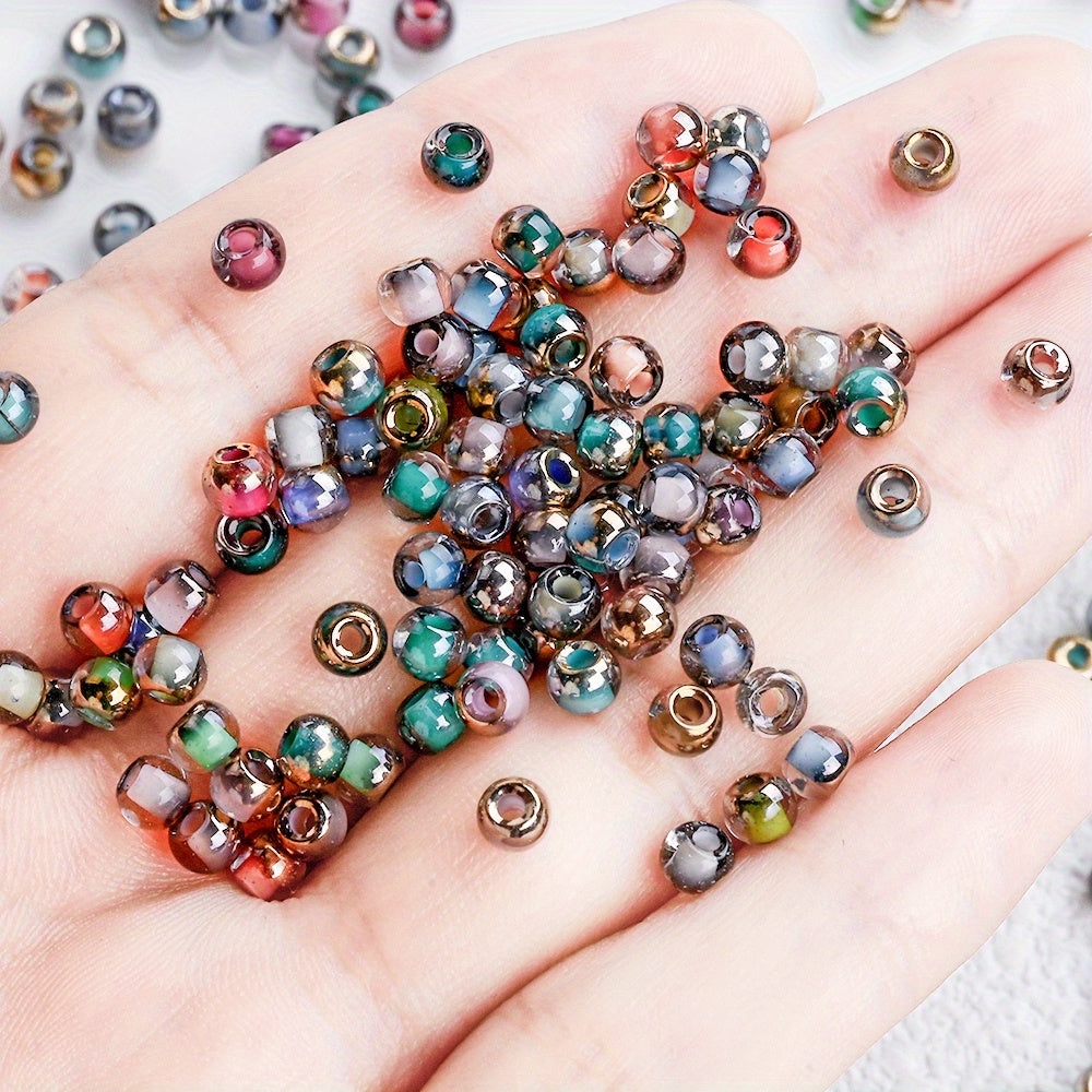 4mm Metallic Glass Seed Beads