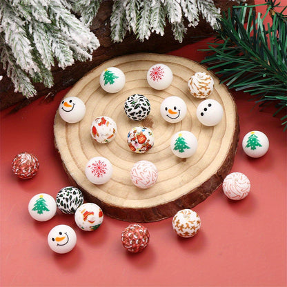 15mm Christmas Silicone Spacer Beads