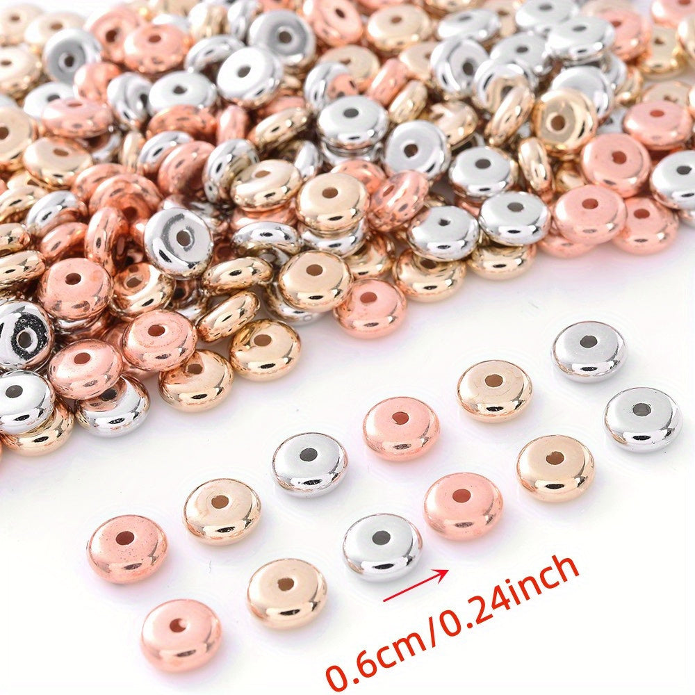 6mm Flat Round Plastic Spacer Beads