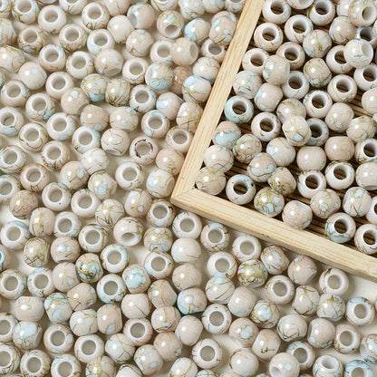 100-Piece Golden Embellished Gradient Frosted Star Beads Assortment