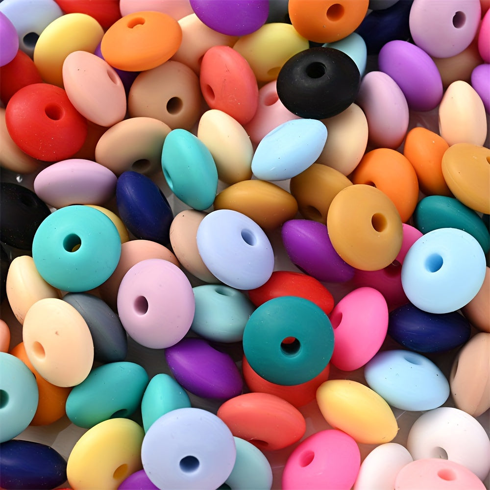 Mixed Color Silicone Abacus Spacer Beads