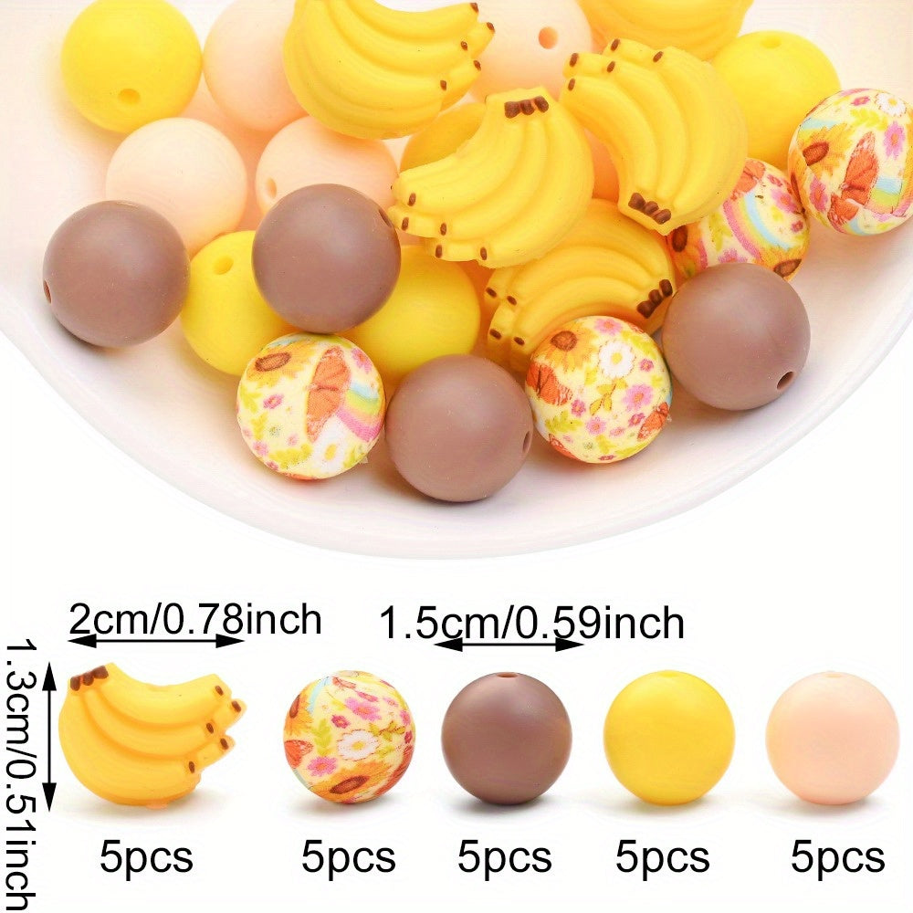 3D Fruit Series Silicone Scent Beads Set