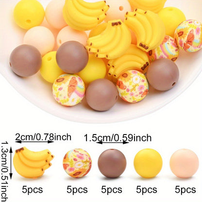 3D Fruit Series Silicone Scent Beads Set