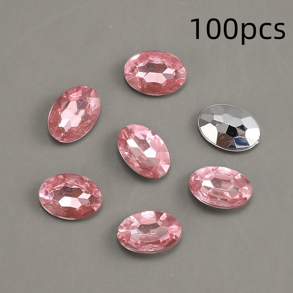 Rainbow Stripe Acrylic Big Hole Spacer Beads