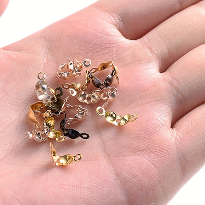 100/200pcs 4x8mm Ball Chain Connector Crimp Beads
