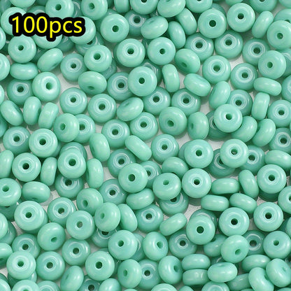 100pcs 3x6mm Multicolor Rondelle Glass Beads