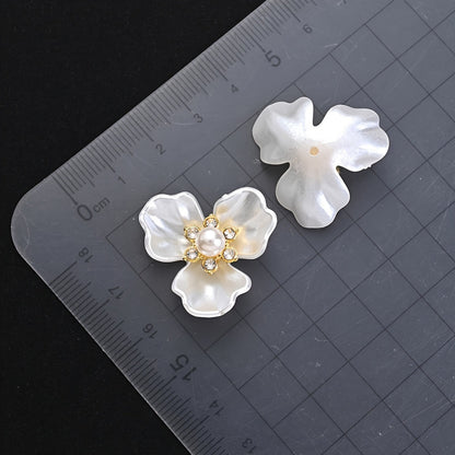 30g Mix Varieties Flower Leaf Colorful AB Acrylic Beads