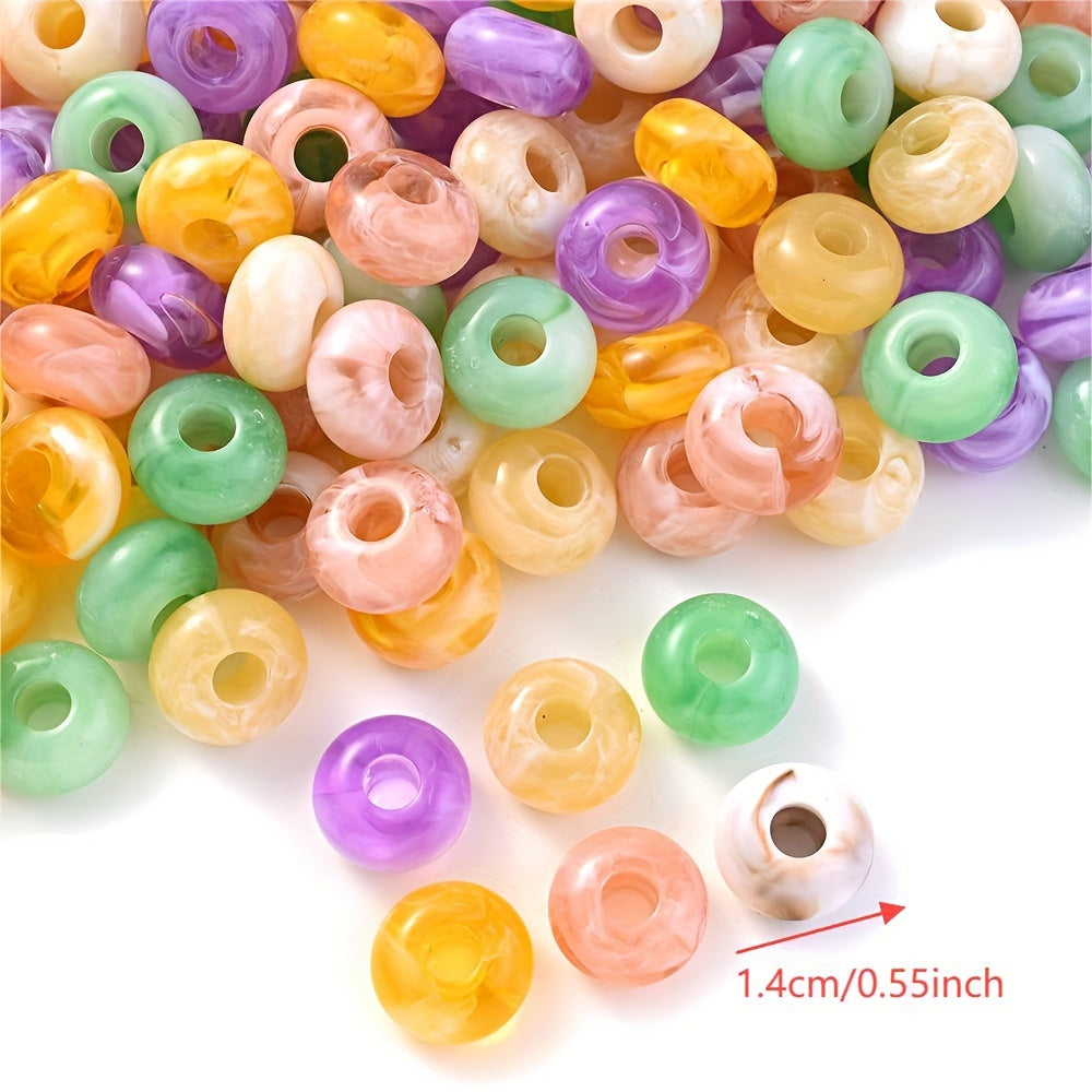 Colorful Bamboo Acrylic Cylinder Beads