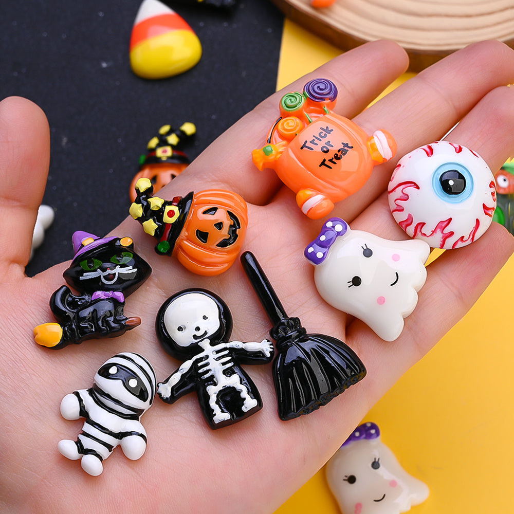 Halloween Resin Decorative Beads Set