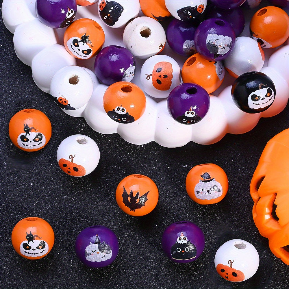 16mm Halloween Wooden Beads