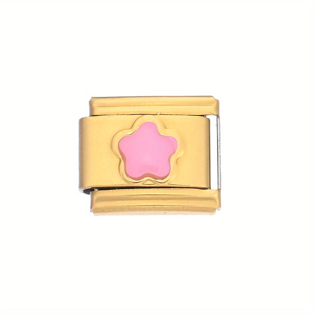 1pc 9x10mm Stainless Steel Petal Module Charm Bead