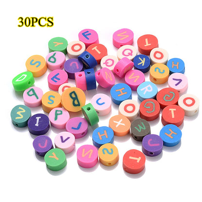 30/50pcs Colorful Clay Shape Beads
