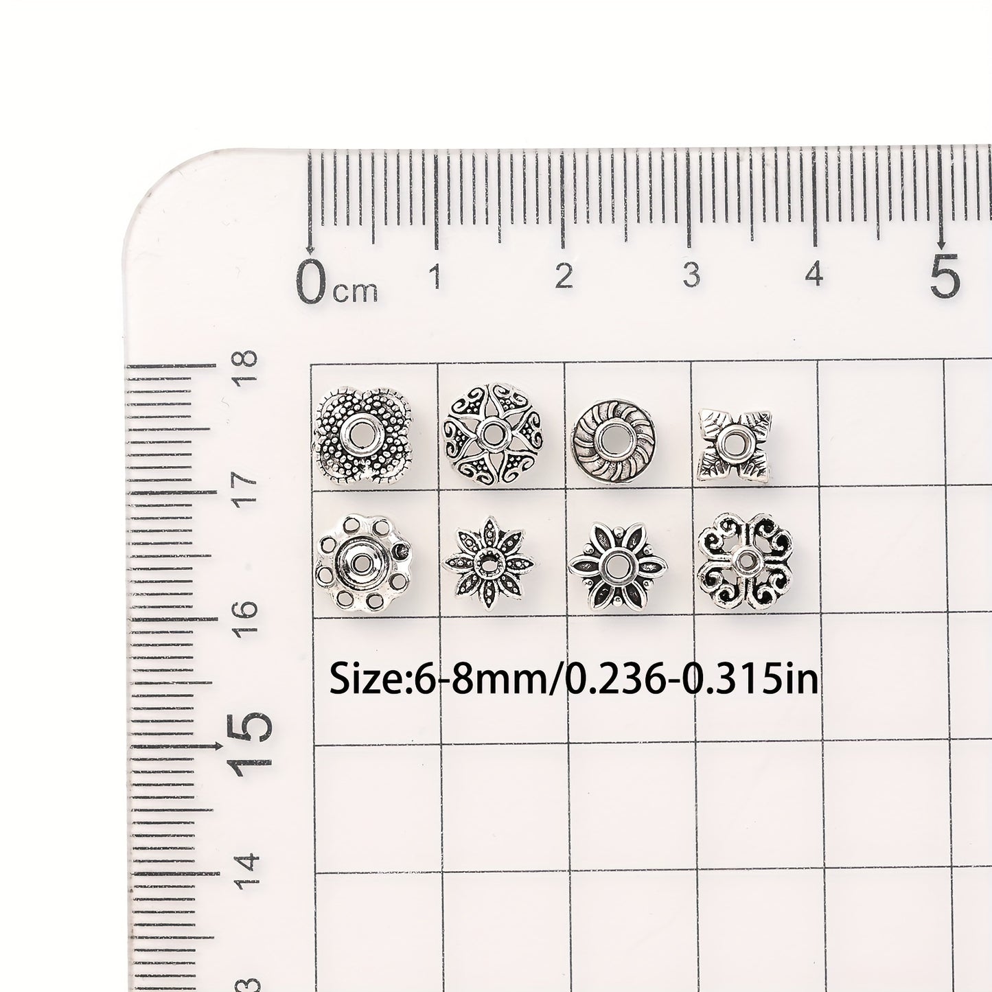 Mixed Flower Bead Caps