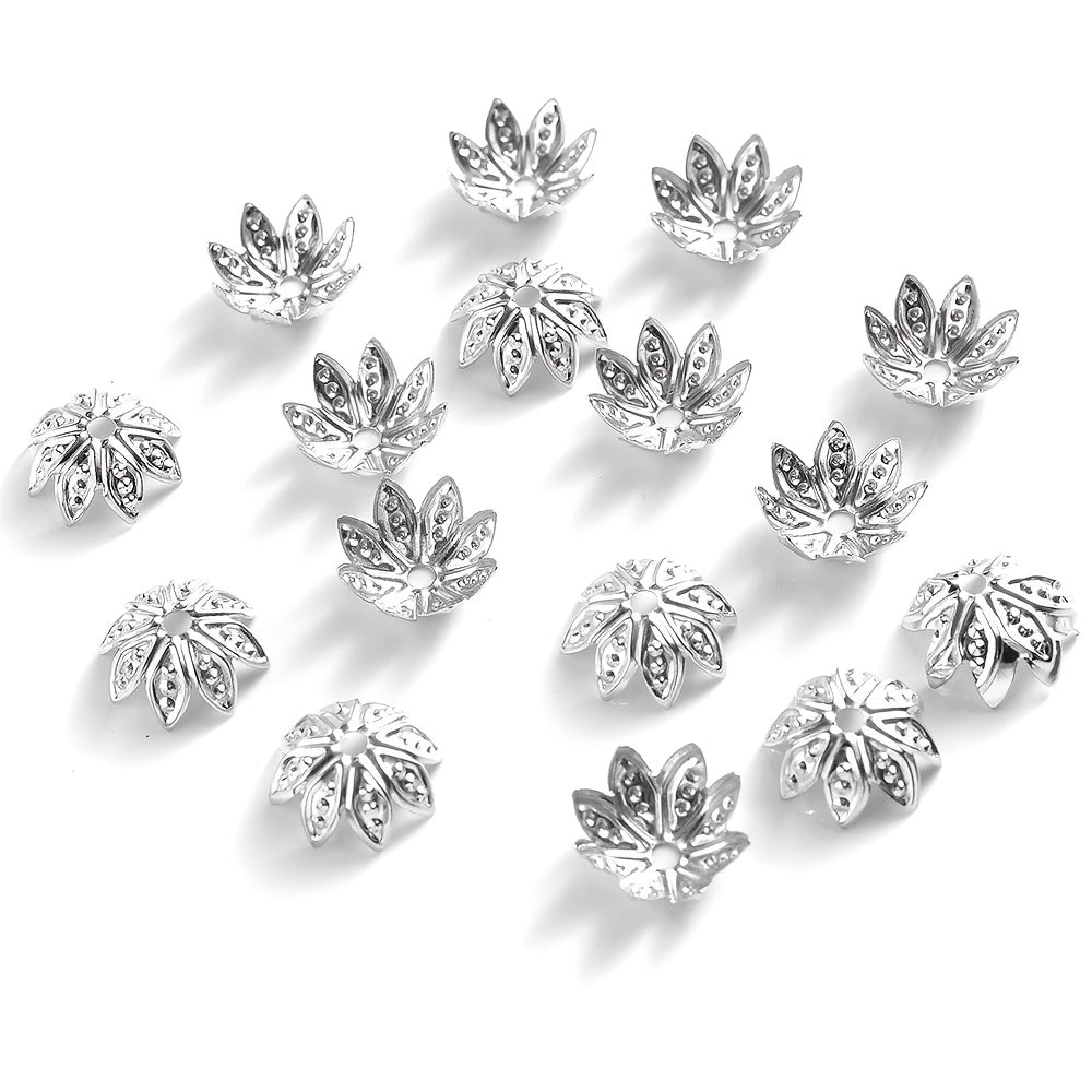 Hollow Flower End Bead Cap Torus Spacer Beads