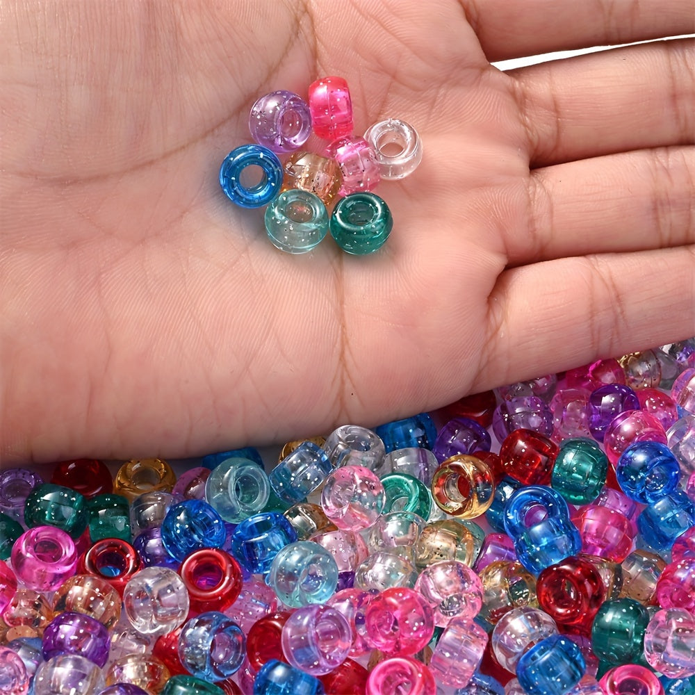 Rainbow Color Gradient Faceted Glass Beads
