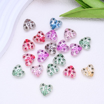 17.5x20mm Sanding Heart Acrylic Beads