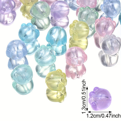 Acrylic Watercolor Rondelle Large Hole Spacer Beads