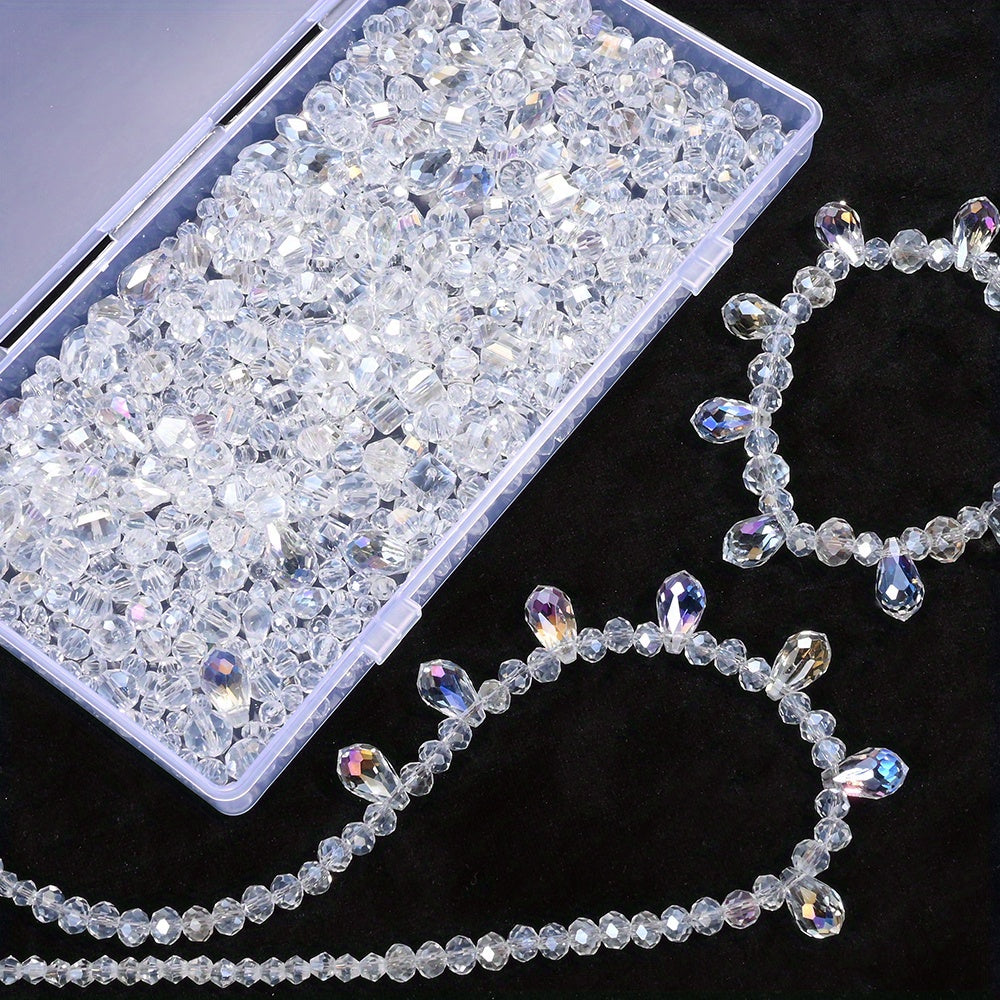 Artificial Rhinestone Faceted Glass Beads Kit
