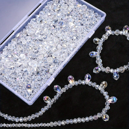 Artificial Rhinestone Faceted Glass Beads Kit
