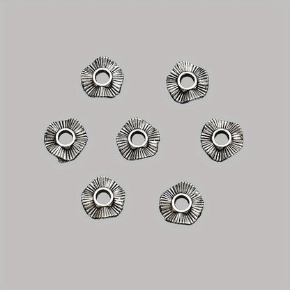 50pcs Wave Pattern Zinc Alloy Spacer Beads