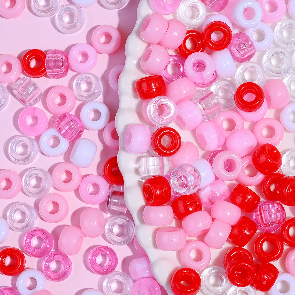 Pink Acrylic Pony Beads