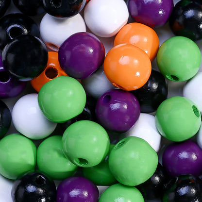 16mm Halloween Wooden Round Spacer Beads