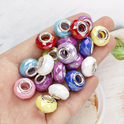 European Style Colorful Crystal Rhinestone Big Hole Beads