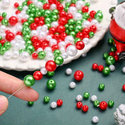 Christmas Glossy Acrylic Pearl Beads