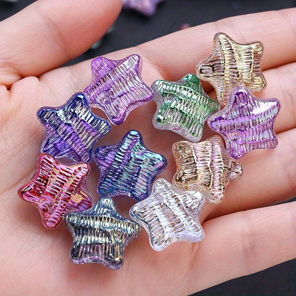 19mm Acrylic Starfish Water Ripple Beads