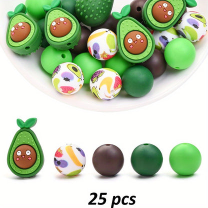 3D Fruit Series Silicone Scent Beads Set