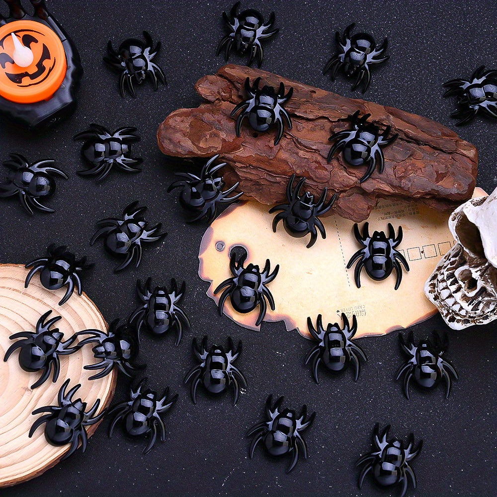 28x31mm Halloween Black Spider Acrylic Beads