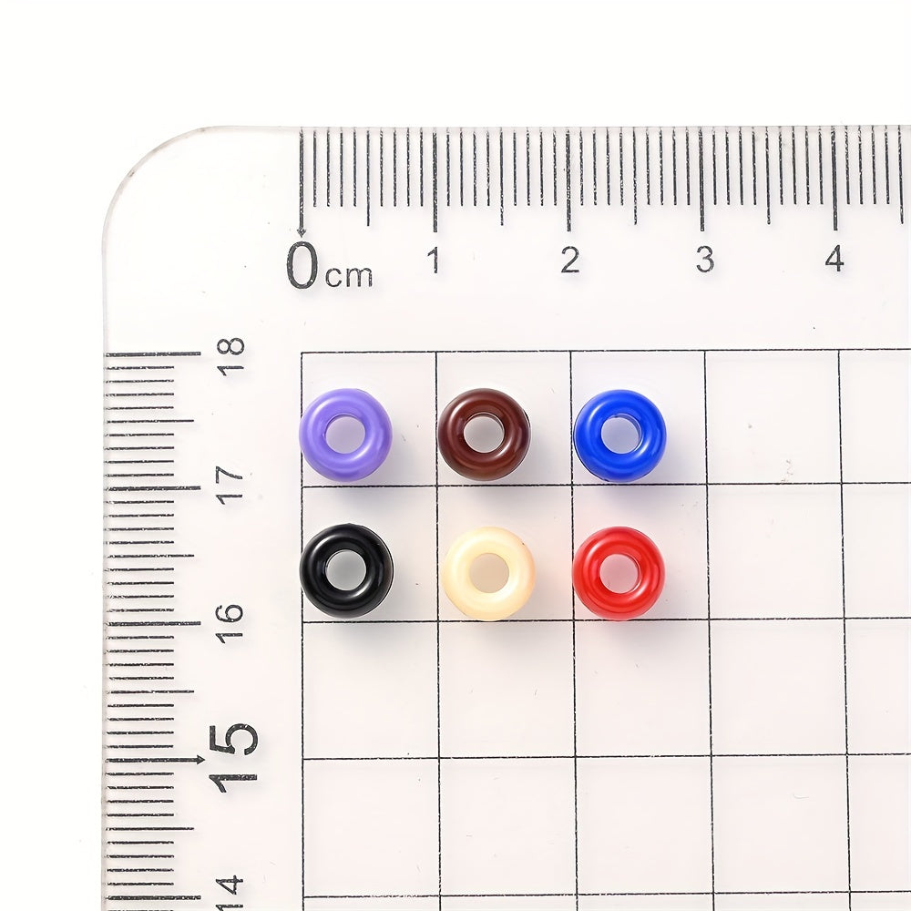 100pcs 7mm Solid Color Acrylic Beads