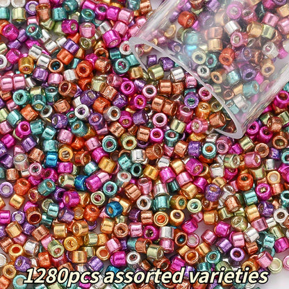2mm Antique Color Glass Tube Beads