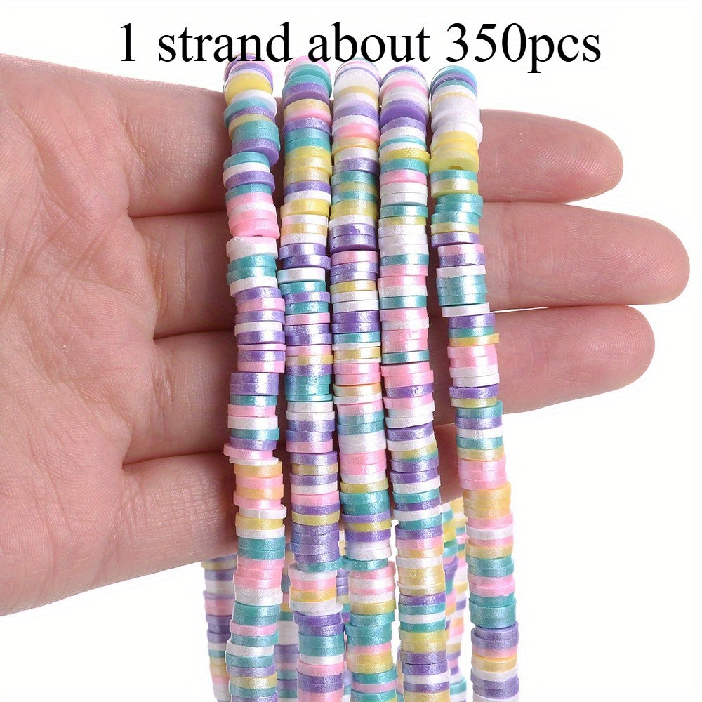 1 Strand 6mm AB Shiny Heishi Clay Beads