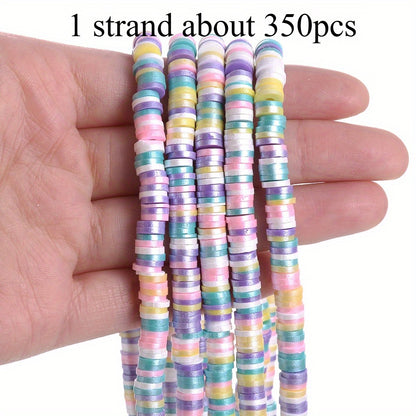 1 Strand 6mm AB Shiny Heishi Clay Beads
