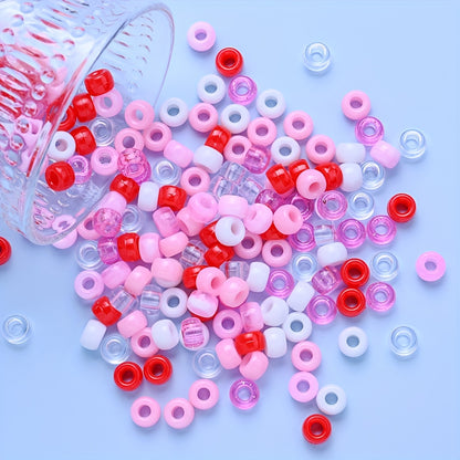 6×9mm Pink Series Acrylic Large Hole Beads