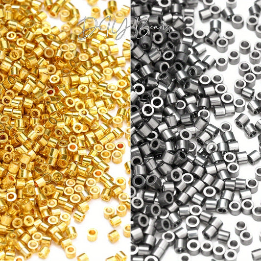 1000pcs 2mm Metallic Glass Seed Beads