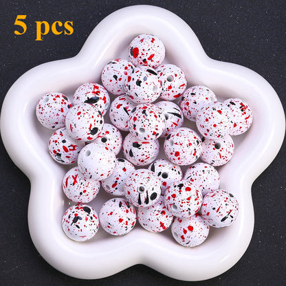 20mm Acrylic Dinosaur Egg Design Beads