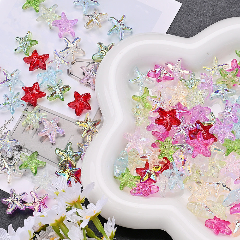 AB Ocean Starfish Glass Beads