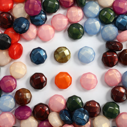 100pcs Flat Faceted Acrylic Spacer Beads