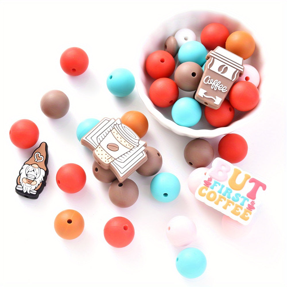 Gradient Butterfly Graffiti Stone Spacer Beads