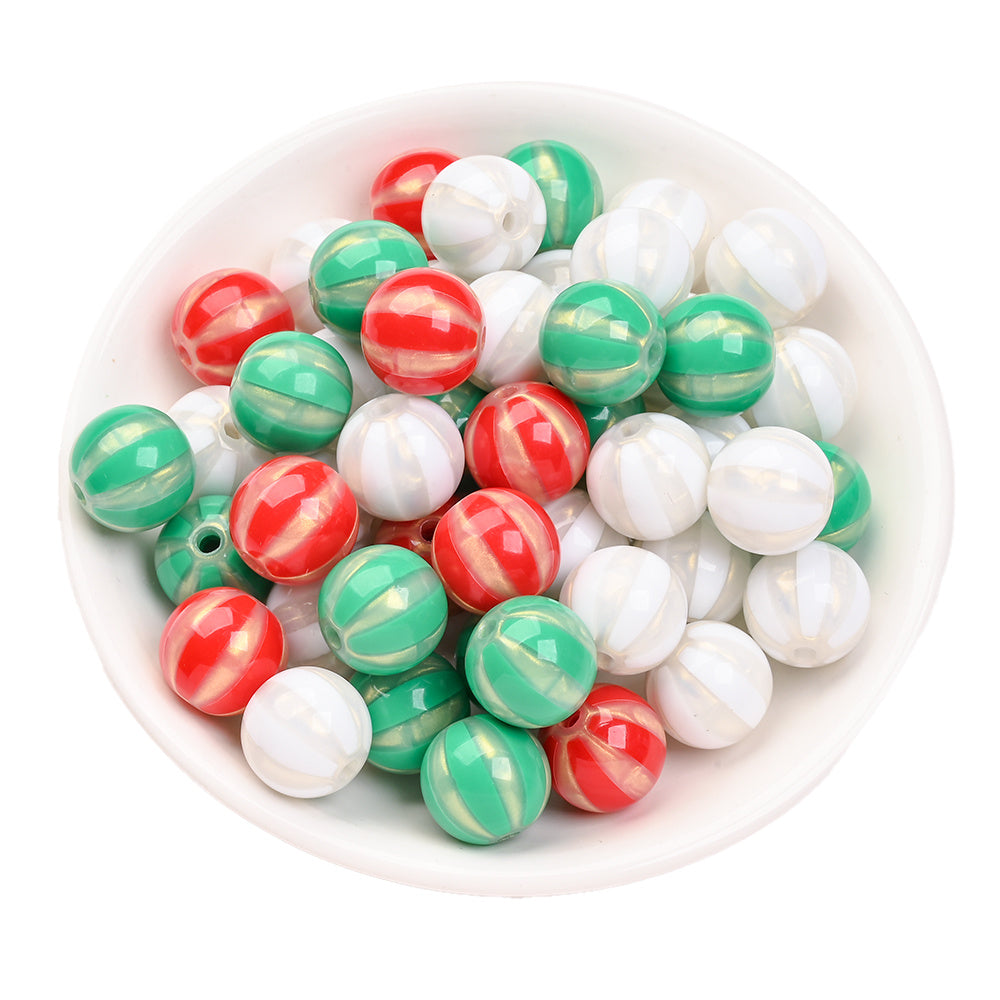 Christmas Mixed Color Acrylic Large Hole Beads